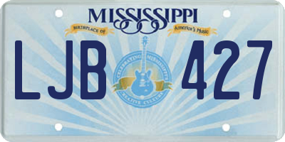 MS license plate LJB427