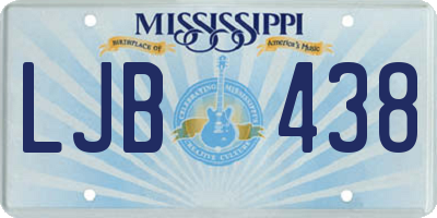 MS license plate LJB438