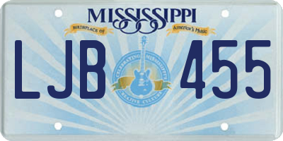 MS license plate LJB455