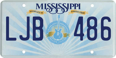 MS license plate LJB486