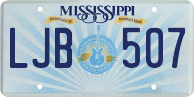 MS license plate LJB507