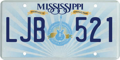 MS license plate LJB521