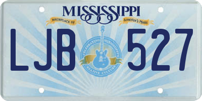 MS license plate LJB527