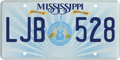 MS license plate LJB528
