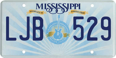 MS license plate LJB529