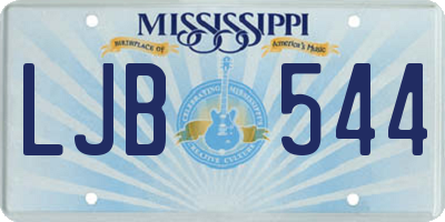 MS license plate LJB544