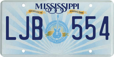MS license plate LJB554