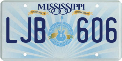 MS license plate LJB606