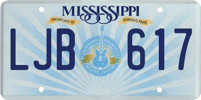 MS license plate LJB617