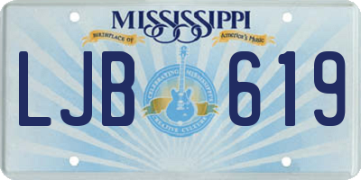 MS license plate LJB619