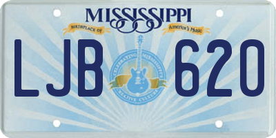 MS license plate LJB620