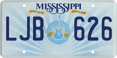 MS license plate LJB626