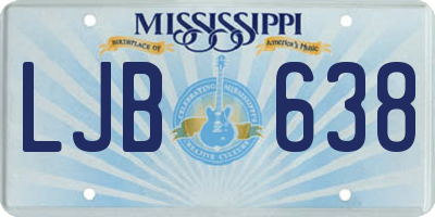 MS license plate LJB638