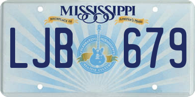 MS license plate LJB679