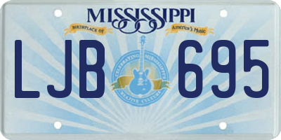MS license plate LJB695