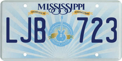 MS license plate LJB723