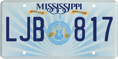 MS license plate LJB817