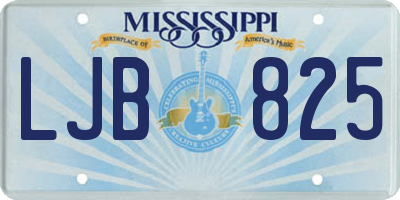 MS license plate LJB825