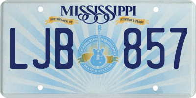 MS license plate LJB857