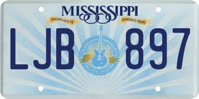 MS license plate LJB897