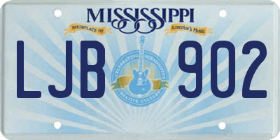 MS license plate LJB902