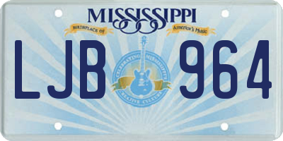 MS license plate LJB964
