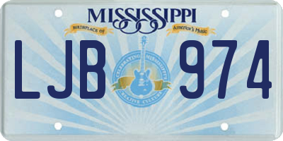 MS license plate LJB974