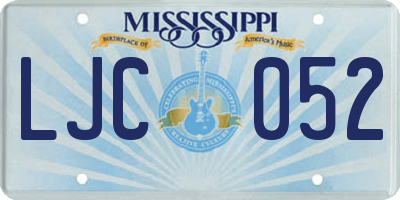 MS license plate LJC052