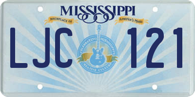 MS license plate LJC121