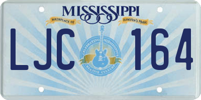 MS license plate LJC164
