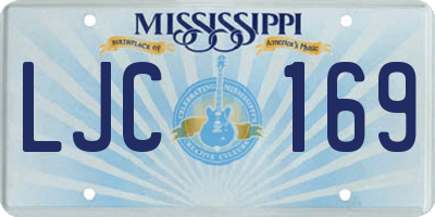 MS license plate LJC169
