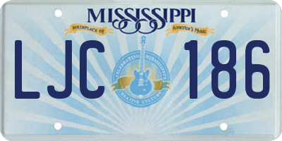 MS license plate LJC186