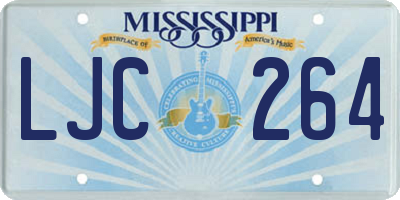MS license plate LJC264