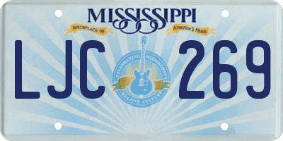 MS license plate LJC269