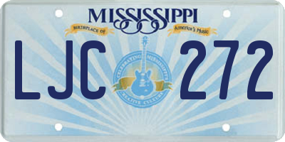 MS license plate LJC272