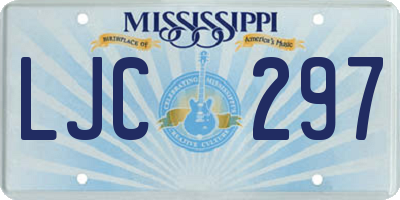 MS license plate LJC297