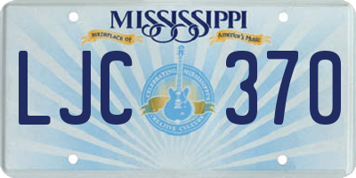 MS license plate LJC370
