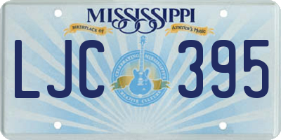 MS license plate LJC395