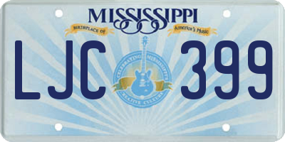 MS license plate LJC399