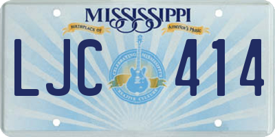 MS license plate LJC414