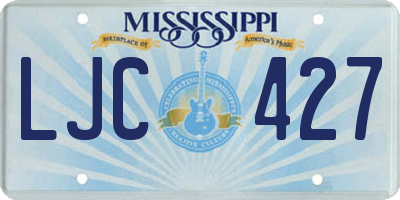 MS license plate LJC427