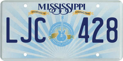 MS license plate LJC428