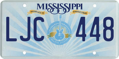MS license plate LJC448