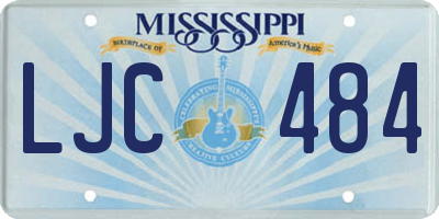 MS license plate LJC484