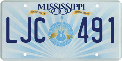 MS license plate LJC491
