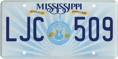 MS license plate LJC509