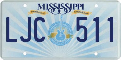 MS license plate LJC511