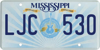 MS license plate LJC530