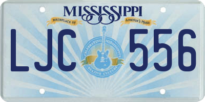 MS license plate LJC556