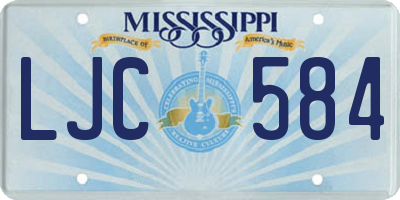 MS license plate LJC584